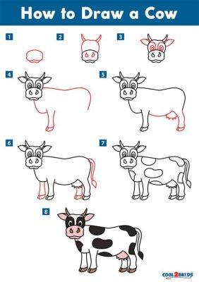 sketch how to draw a cow